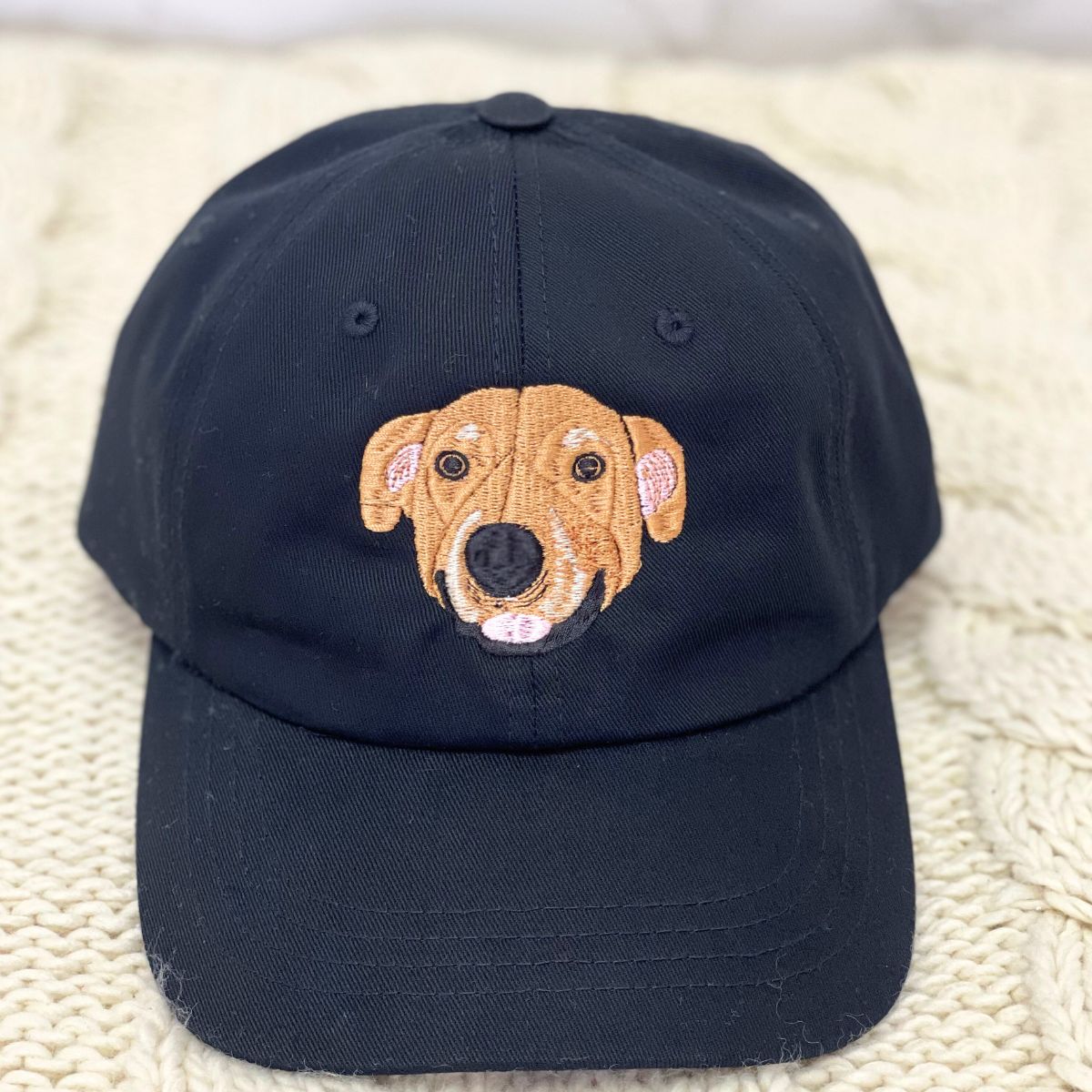 Custom Full-Color Cat Photo Embroidered Hat