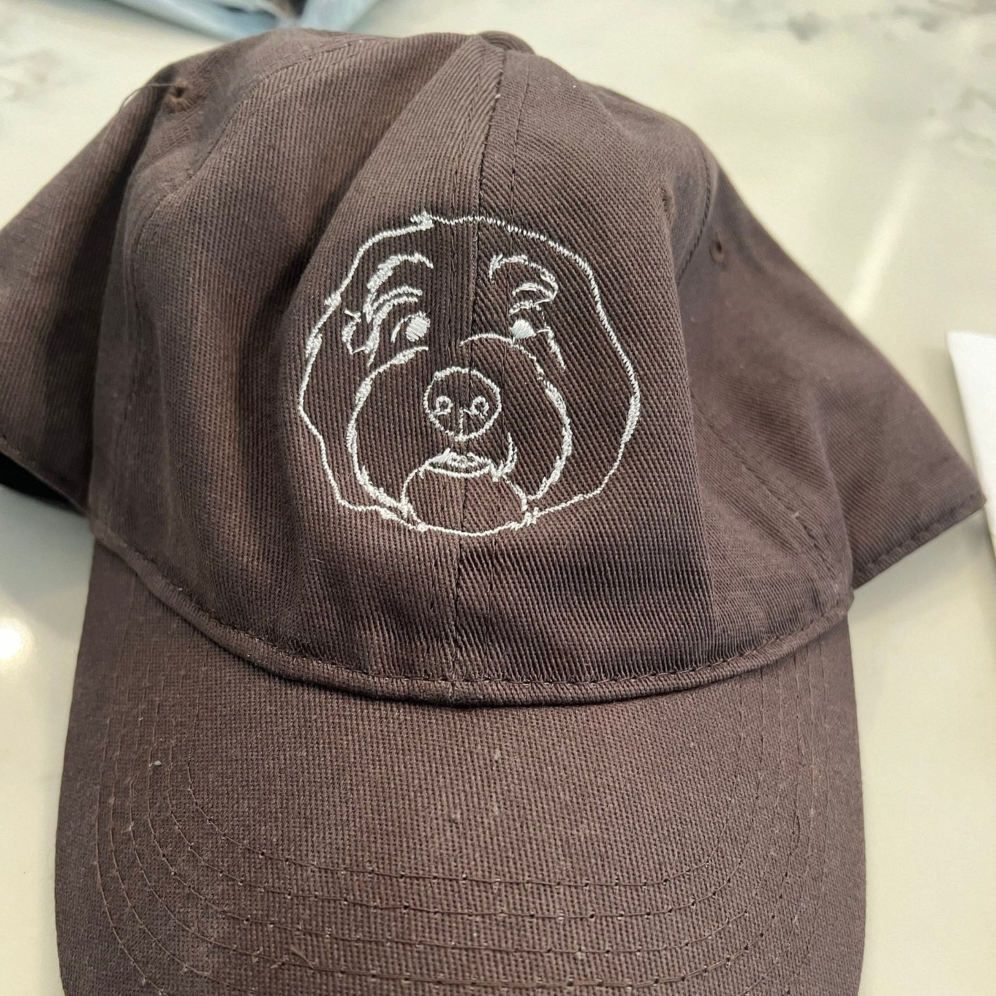 Custom Dog Face Outline Embroidered Hat