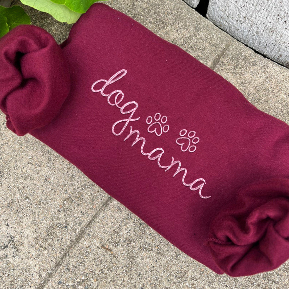 Custom Dog Mama Embroidered Sweatshirt