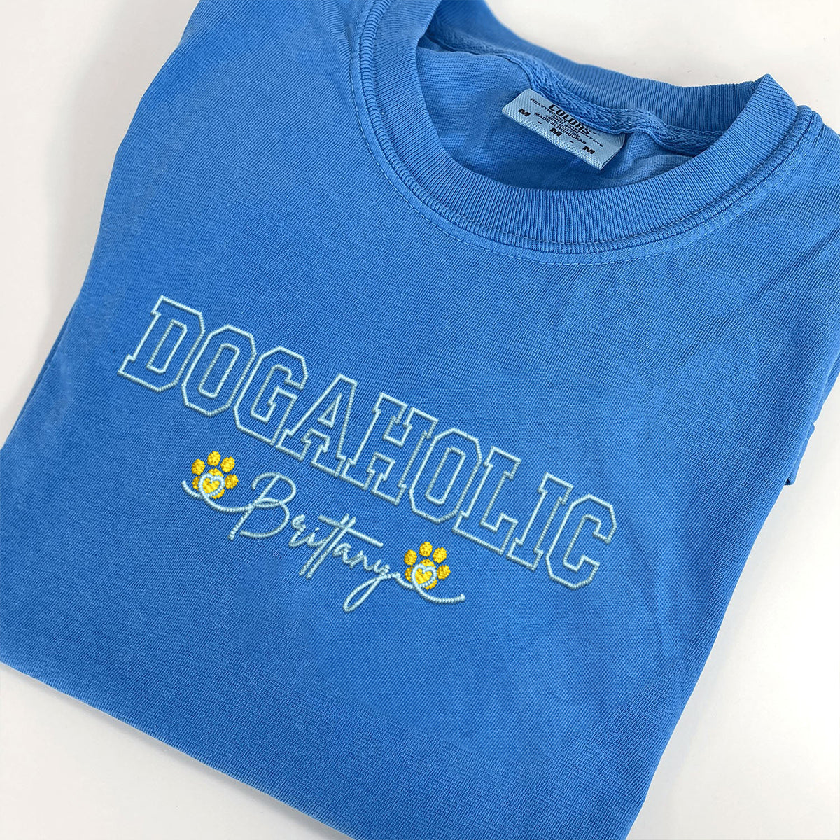Custom Dogaholic With Names Embroidered T-Shirt