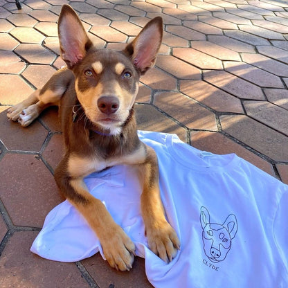 Custom Dog Outline Embroidered Shirt