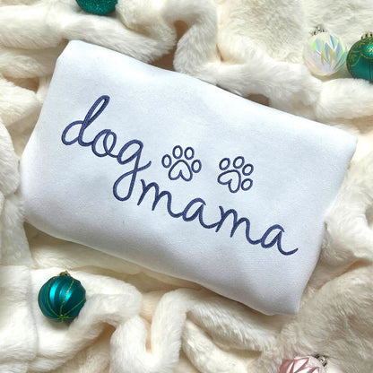 Custom Dog Mama Embroidered Hoodie