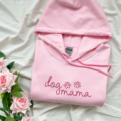 Custom Dog Mama Embroidered Hoodie