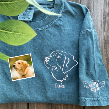 Custom Dog Outline Embroidered Shirt